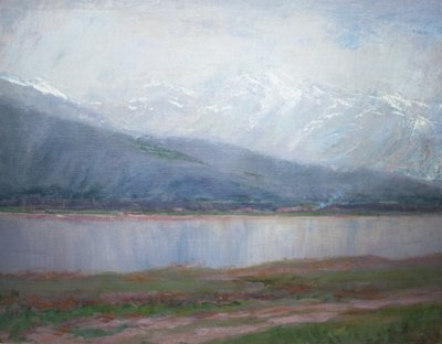 Schneebedeckte Berge von Laszlo Mednyanszky
